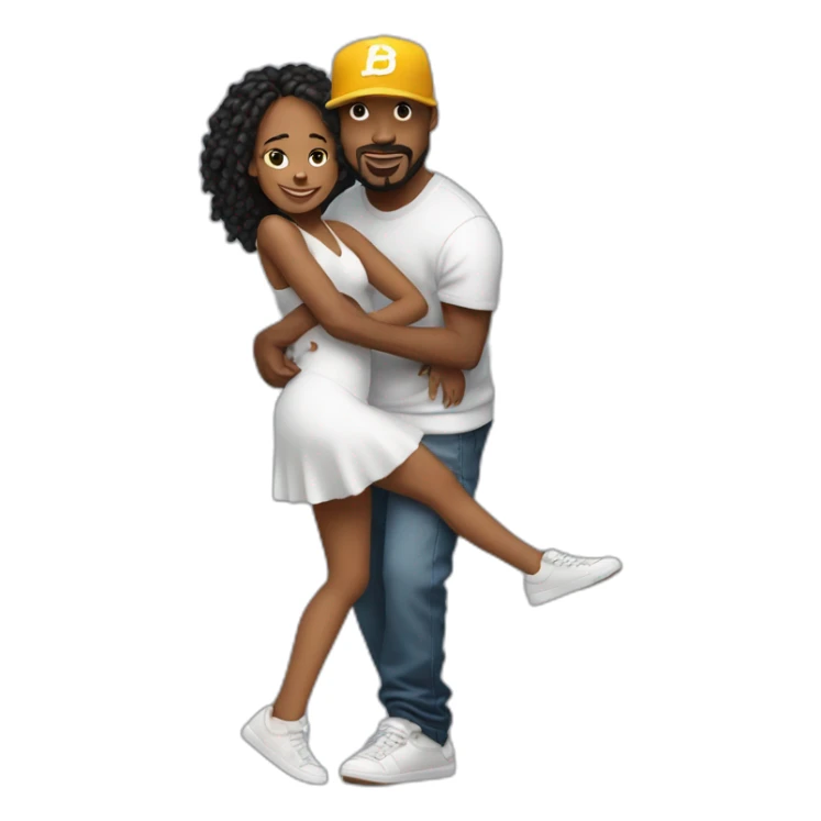 Une danseuse de hip-hop et son enfant  sticker