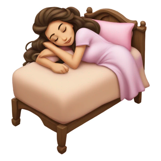 Sleeping brunette beauty princess Disney, bed sticker