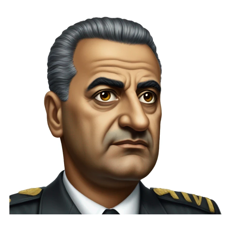 Gamal Abdel Nasser photorealistic serious sticker