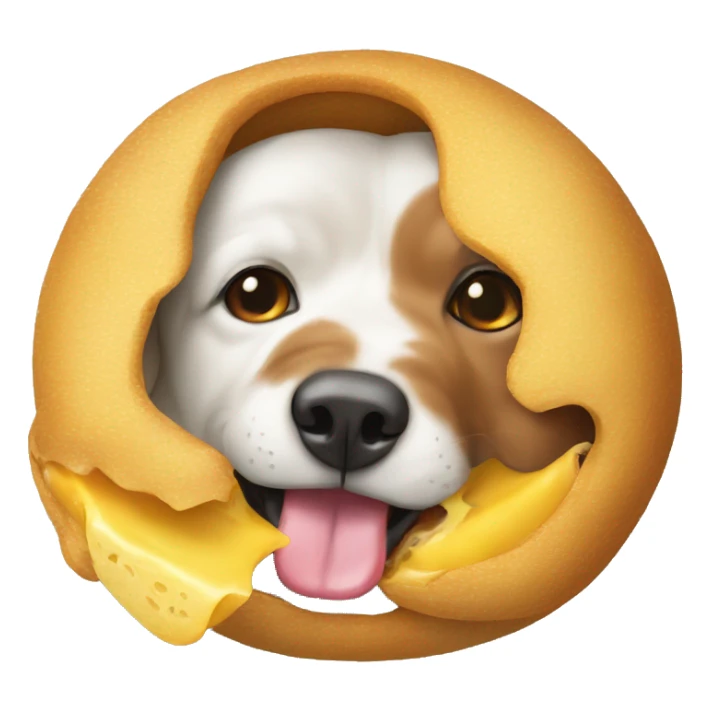 Un chien qui mange  sticker