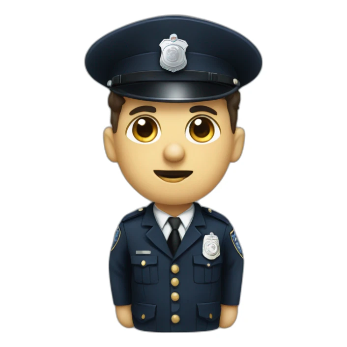 Charlie Chaplin in a police uniform sticker