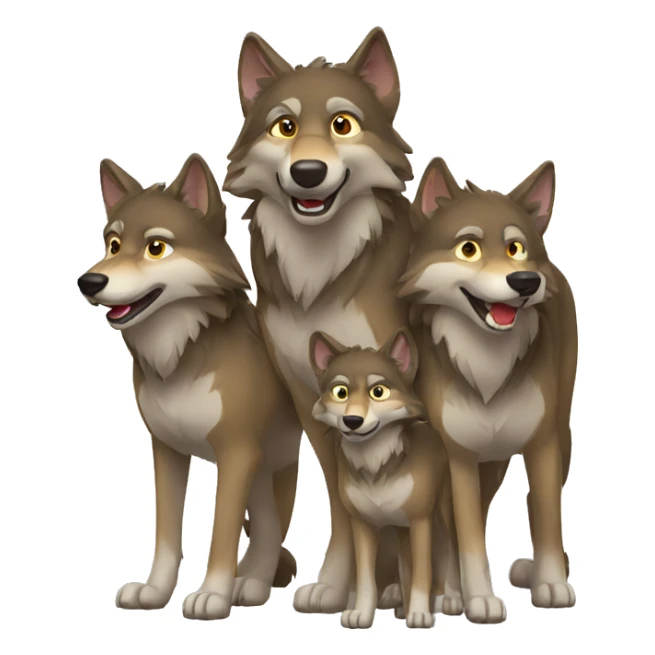 wolf family sticker