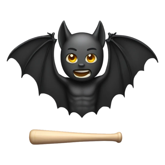 My emoji with bat sticker