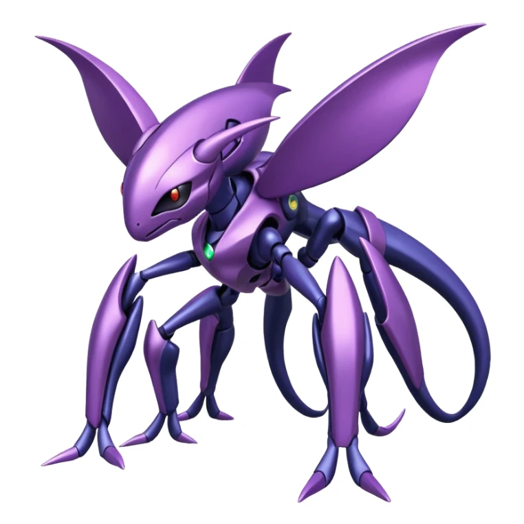 Shiny Futuristic Genesect-Miraidon-Lunala-Fakémon-hybrid-creature (full body)  sticker