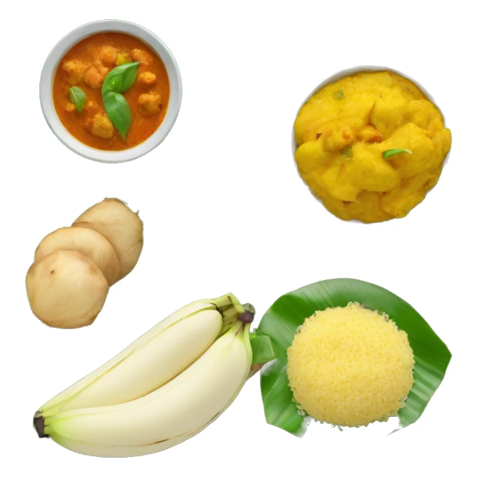 indian meal on banana leaf sticker