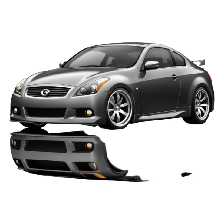 G37 coupe car lowered with dark mags darksliver car 10.5 rears sticker