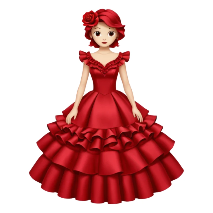 red rose dress no body sticker