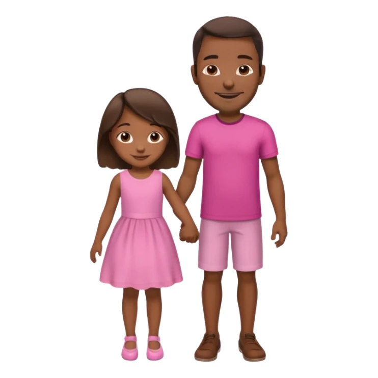black man with a white little girl sticker