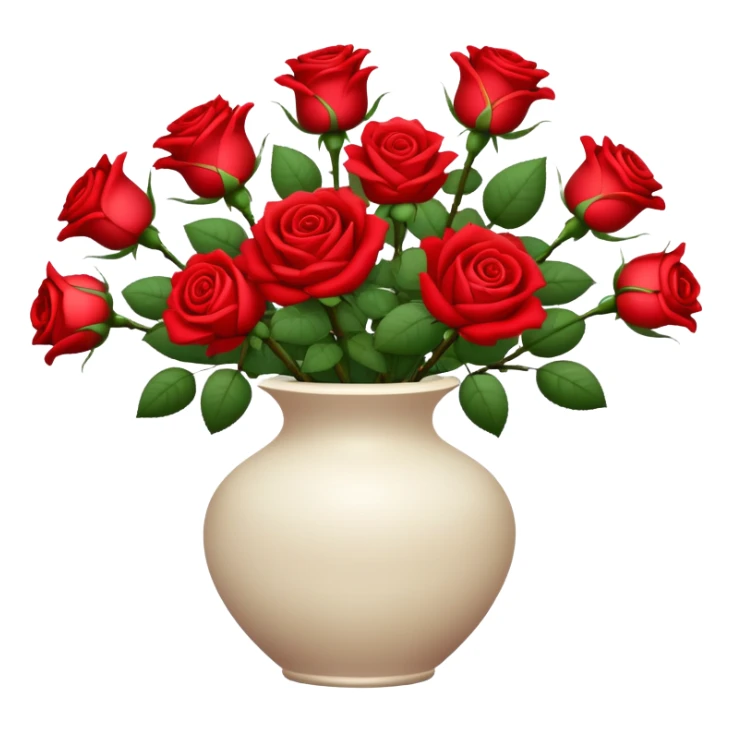 Pretty vase of roses sticker