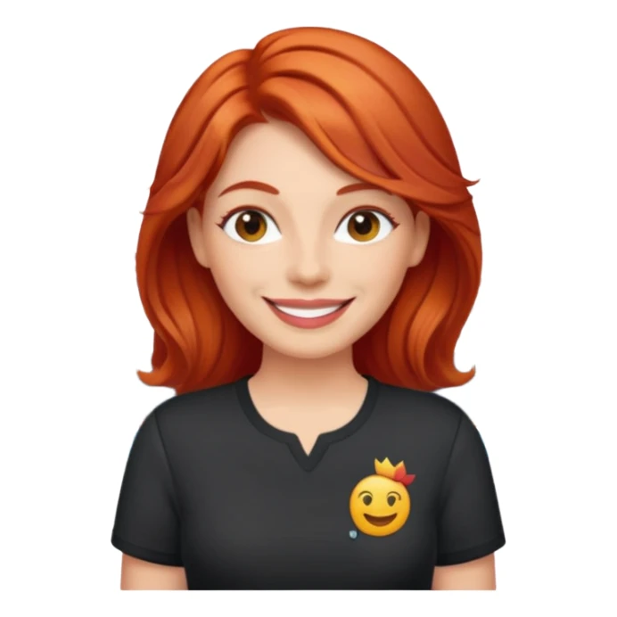 cruise emoji with a red headed woman sticker