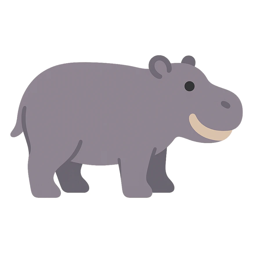 Hippopotamus sticker