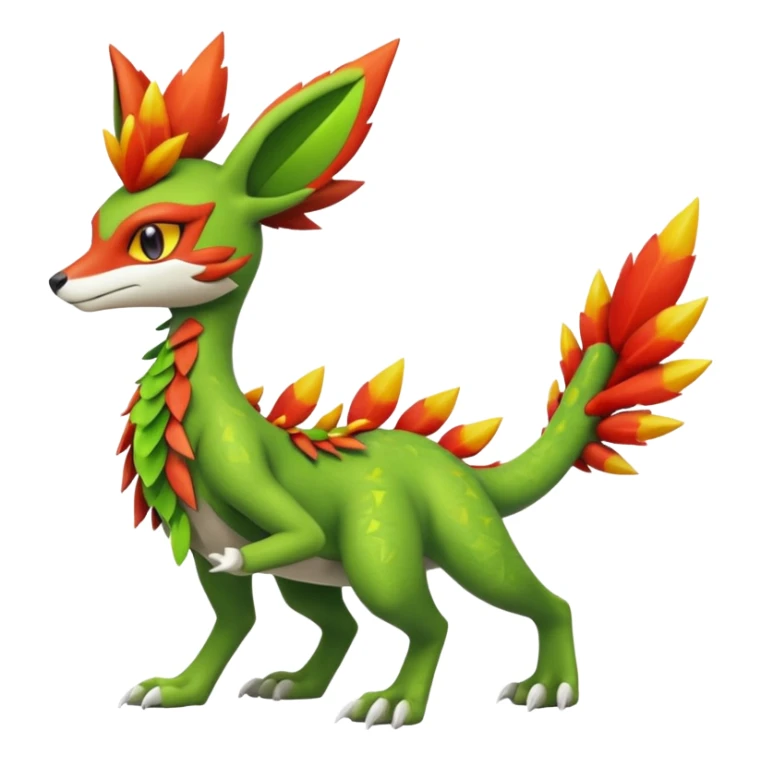 Sceptile-Inteleon-Delphox-Pokémon-Fakémon-creature sticker