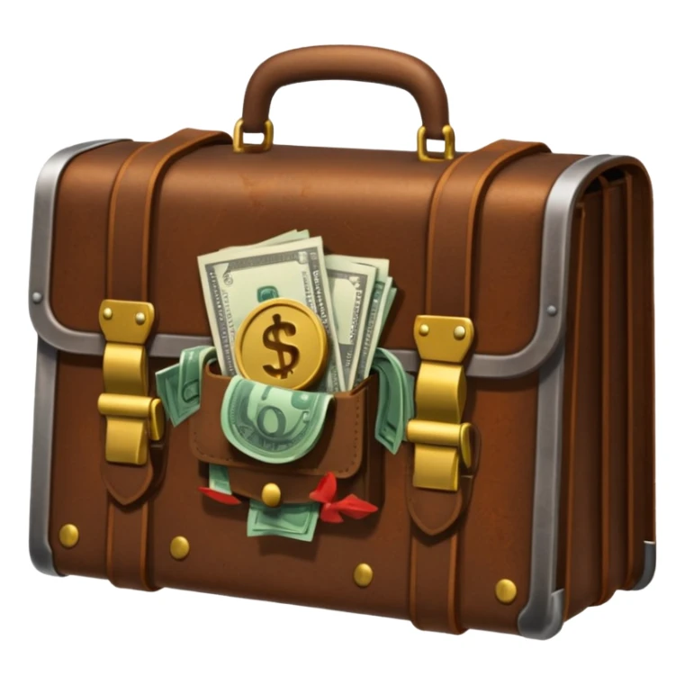 a prison grate with a briefcase with money behind it sticker