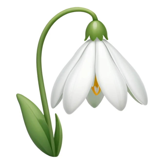 Can u make mi a small snowdrop flower emoji so i can put it in my description on instagram sticker