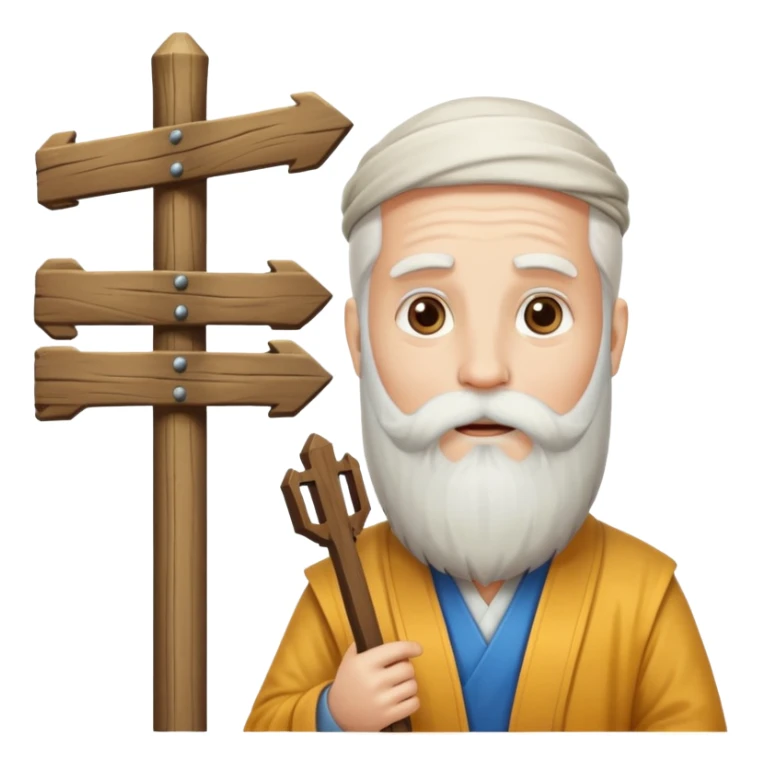 god in front of a signpost sticker