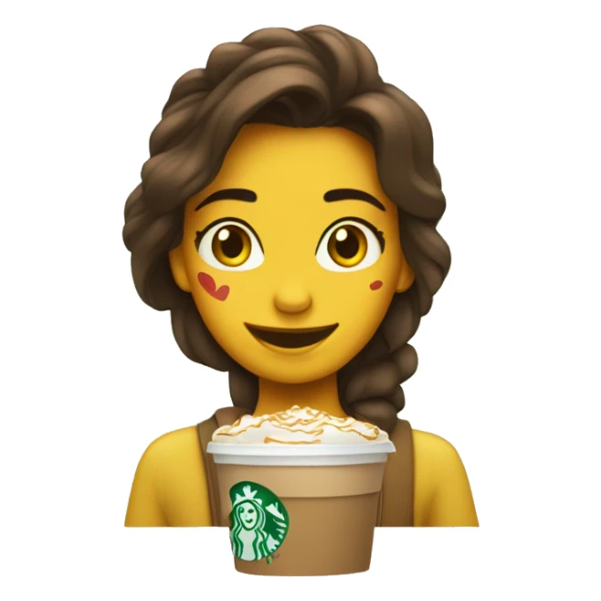 Chica bebiendo sturbucks disney sticker