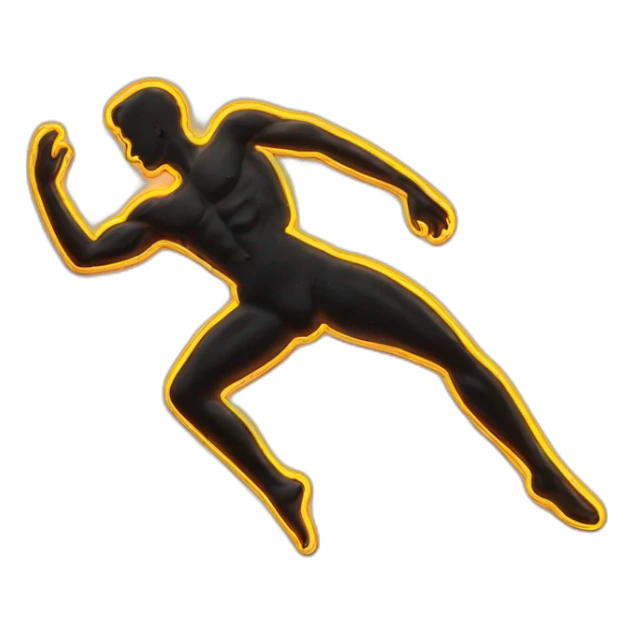  male dancer neon sign booty sticker