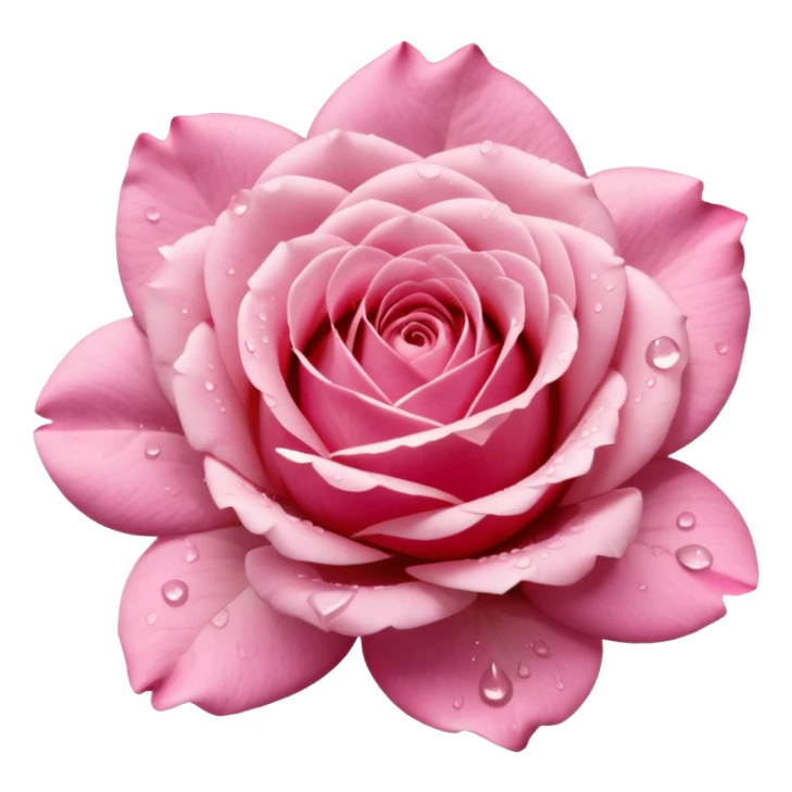 “A Polaroid-style photo of a pink rose  sticker