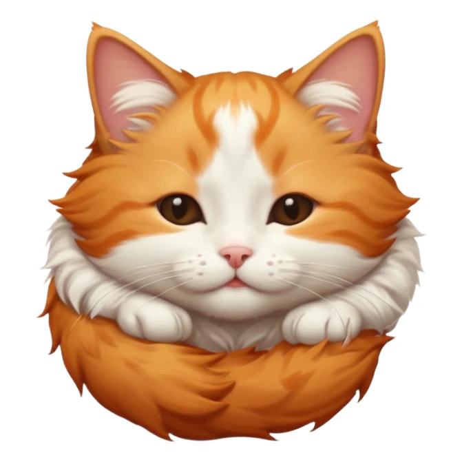 ginger and white small cat in funny positions upside down with eyes closed sticker