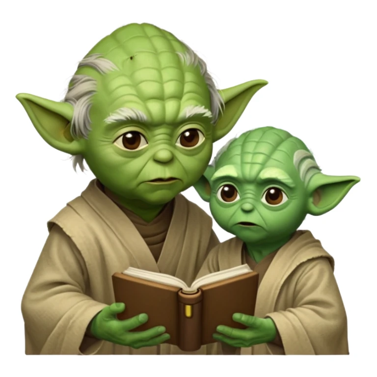 Yoda teaching Luke from Star Wars" the mivie sticker