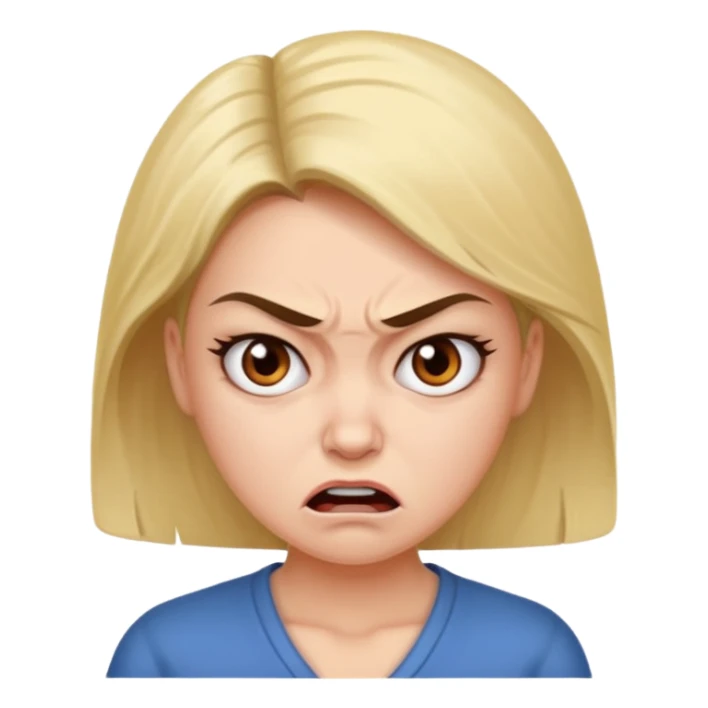 Beautiful woman angry and sick of idiots sticker