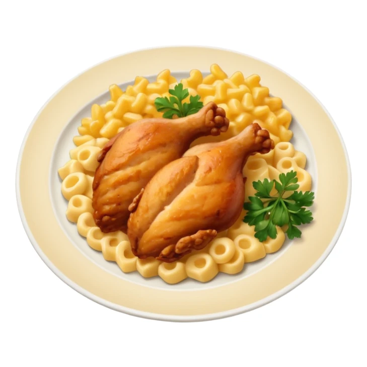 dinner plate chicken with mac and cheese on the side sticker