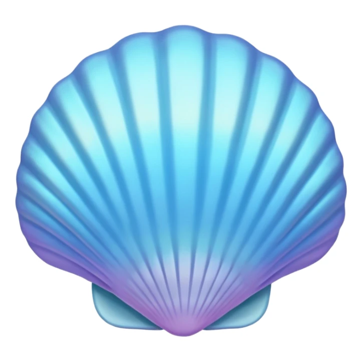 A sea shell in blue pastel colors sticker