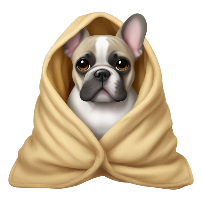 French bulldog in a blanket  sticker