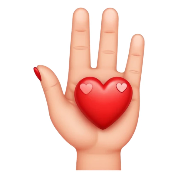 Finger crossed with heart next to it sticker