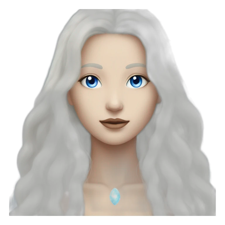 nordic pleiadian with long white hair and blue eyes sticker