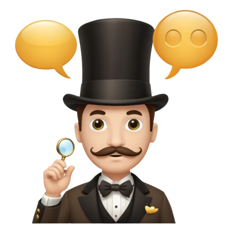 Fancy man with top hat and mustache and wearing monocle, and having a speech bubble saying, “it is so” sticker