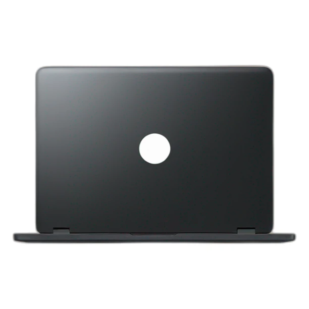 Back of a black pc laptop sticker