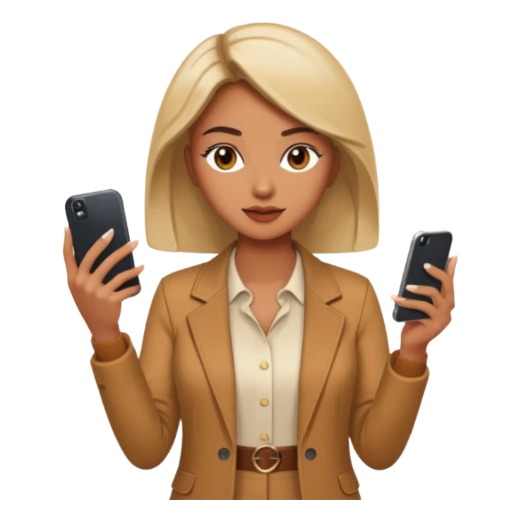 una señora entrando a mi  Instagram  para promocionar mi marca sticker