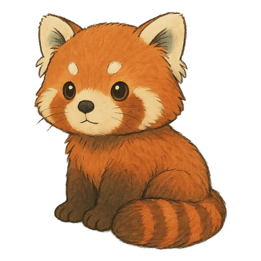 cute baby red panda sticker