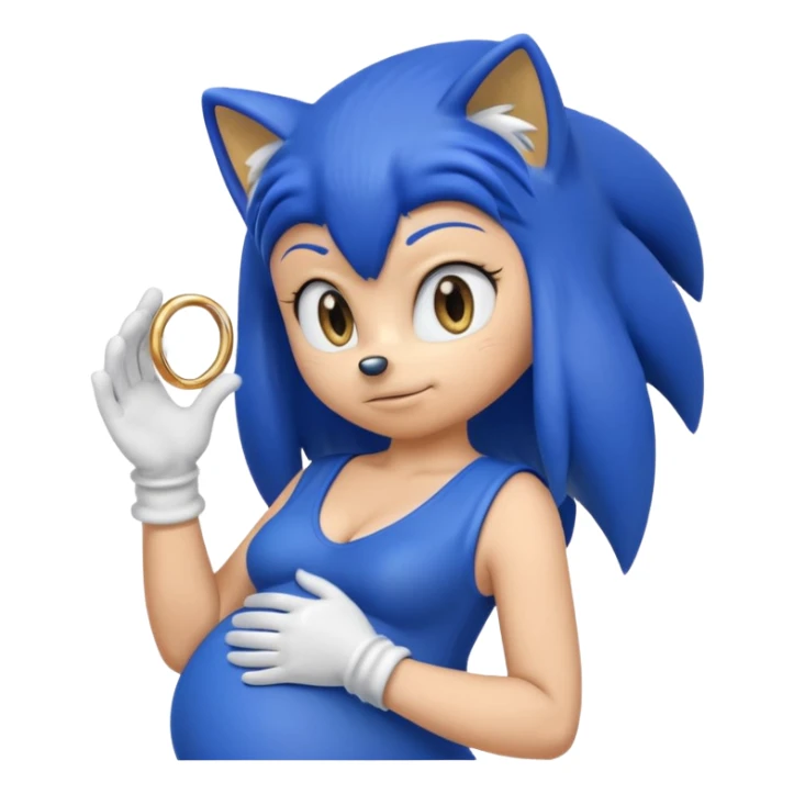 Pregnant sonic X, not naked sticker