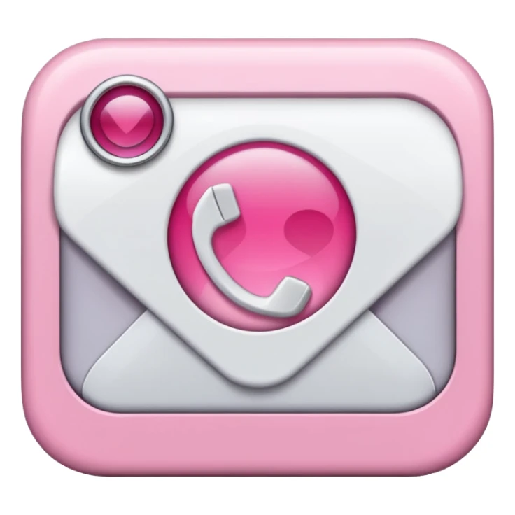 mix light pink dark pink and white girly voicemail sticker