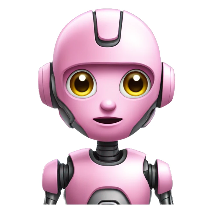 cute pink ai robot that does not have a humanoid shape sticker