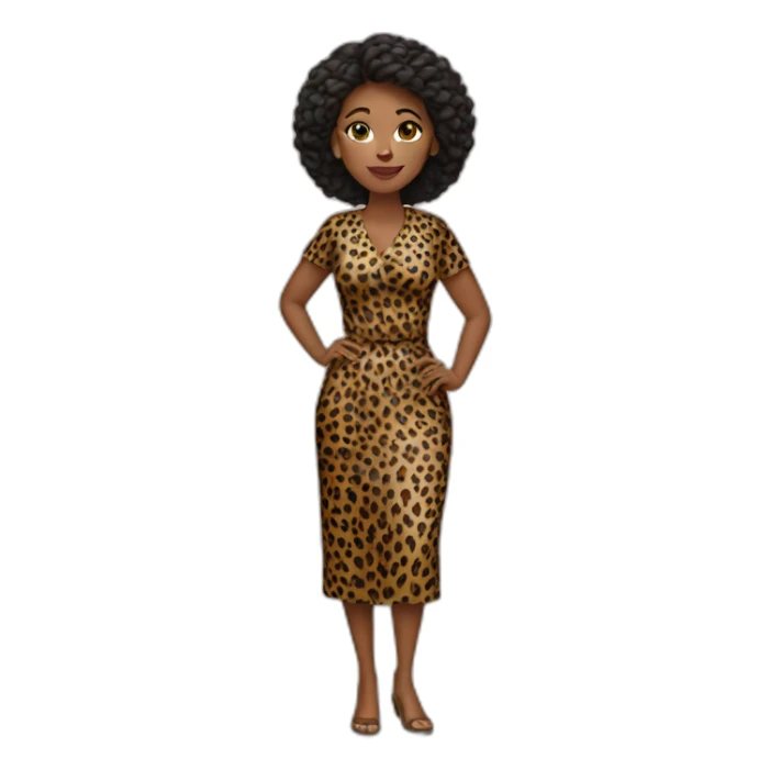woman-in-leopard sticker