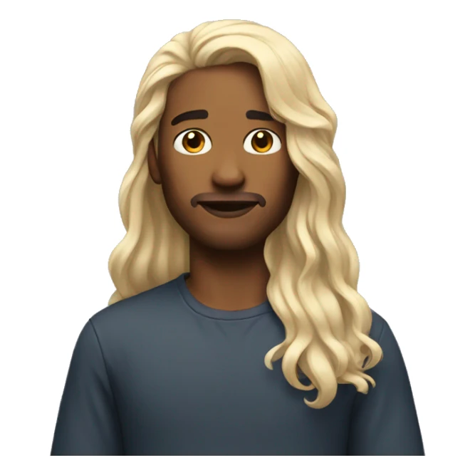 neck long hair  sticker