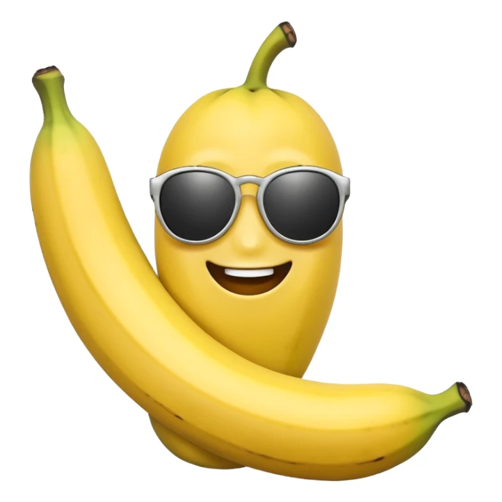 Peely from fortnite as banana with sunglasses on sticker