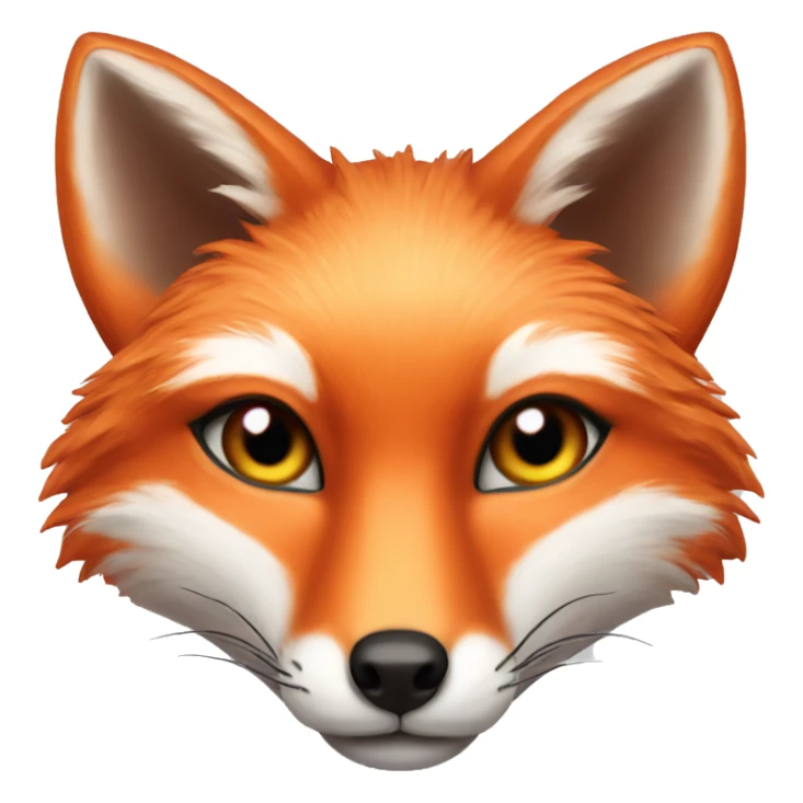 lush red fox face with hearts in eyes and  female  sticker
