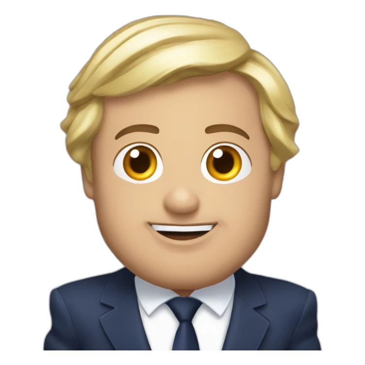 Emanuel macron fait un bisou à Marine le Pen sticker