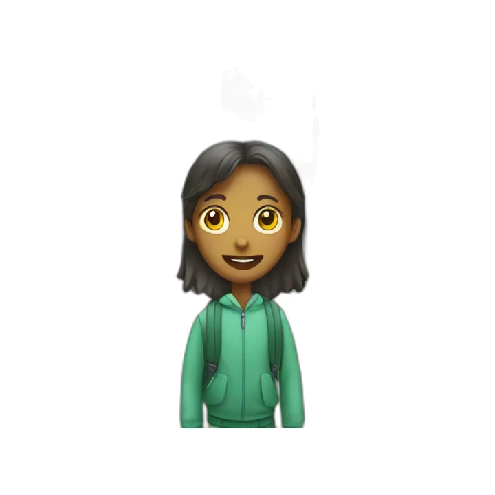 pupils in front of a school sticker