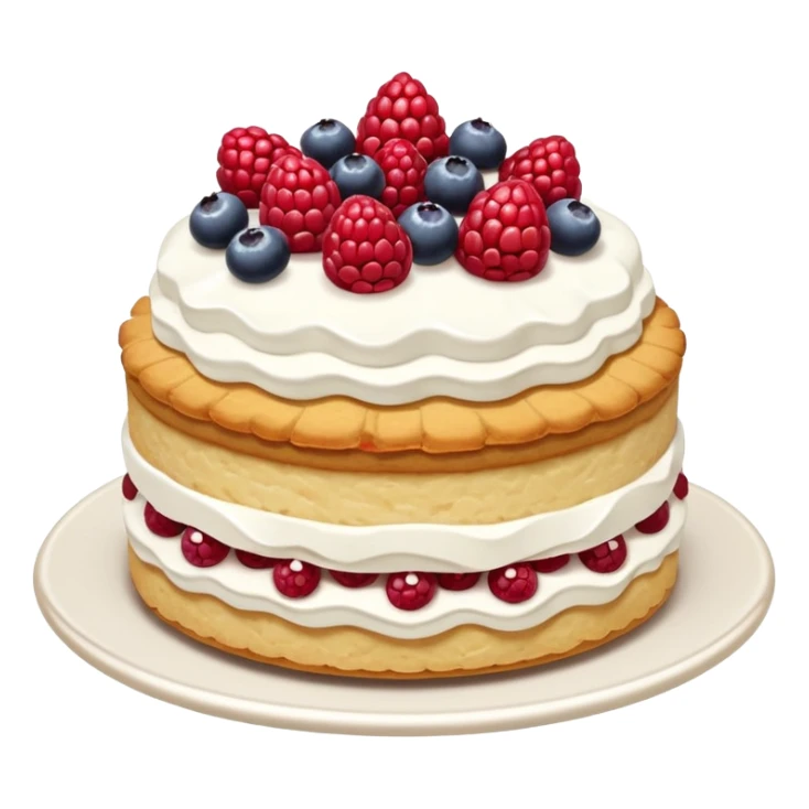Piece of cake: vanilla biscuit, berries filling sticker