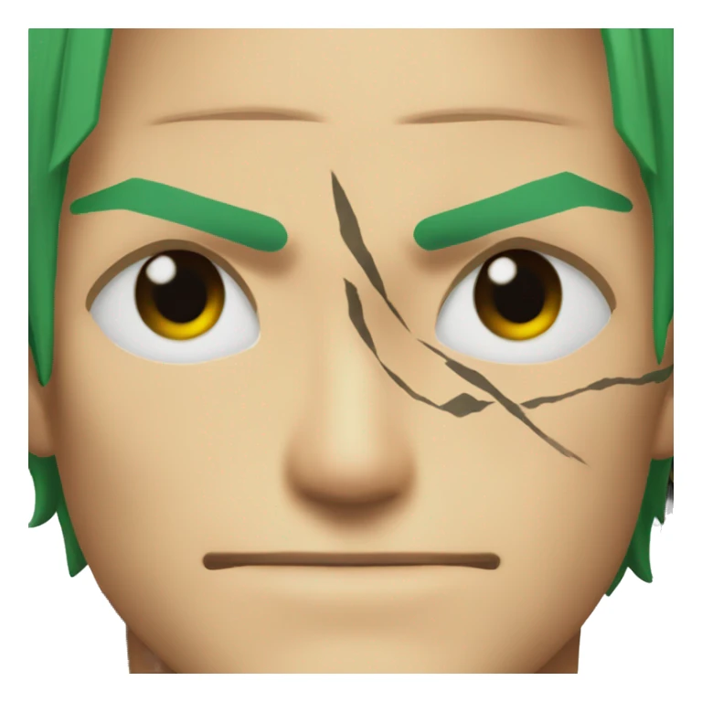 Roronoa zoro with scar on his eye sticker
