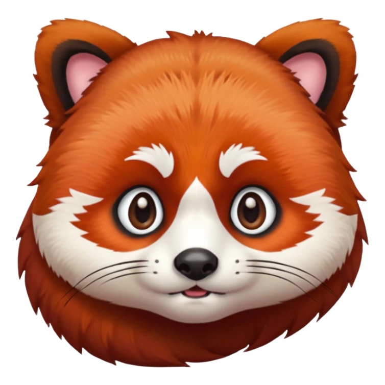 A red panda with serious eyes and a furrowed brow. sticker