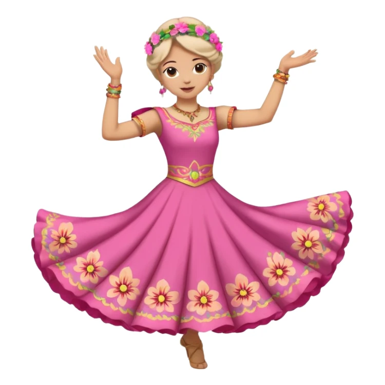Bailarina rosada pero no de valet sino de bailes culturales sticker