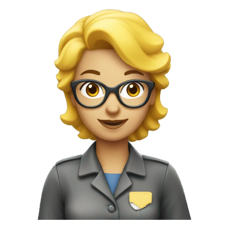 close shot of a post office woman working for "La Poste"  sticker