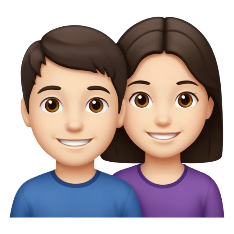 Young kids face darker hair sticker