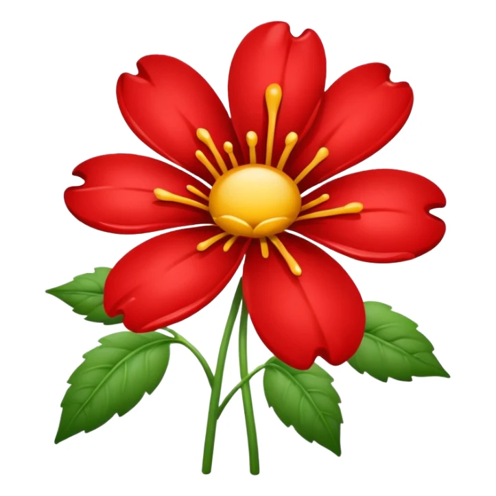 Flower with ketchup drizzled on top sticker